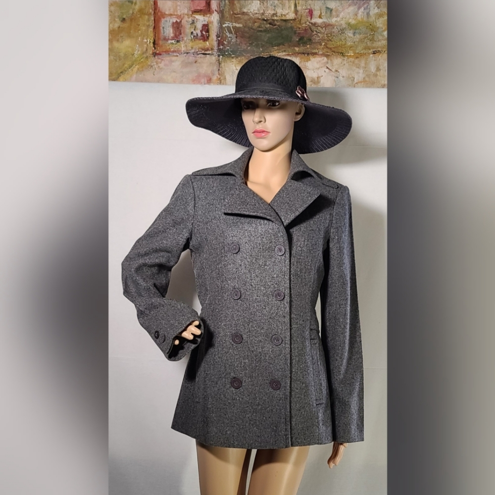 l.e.i. Vintage 100% Wool Designer Winter Peacoat S